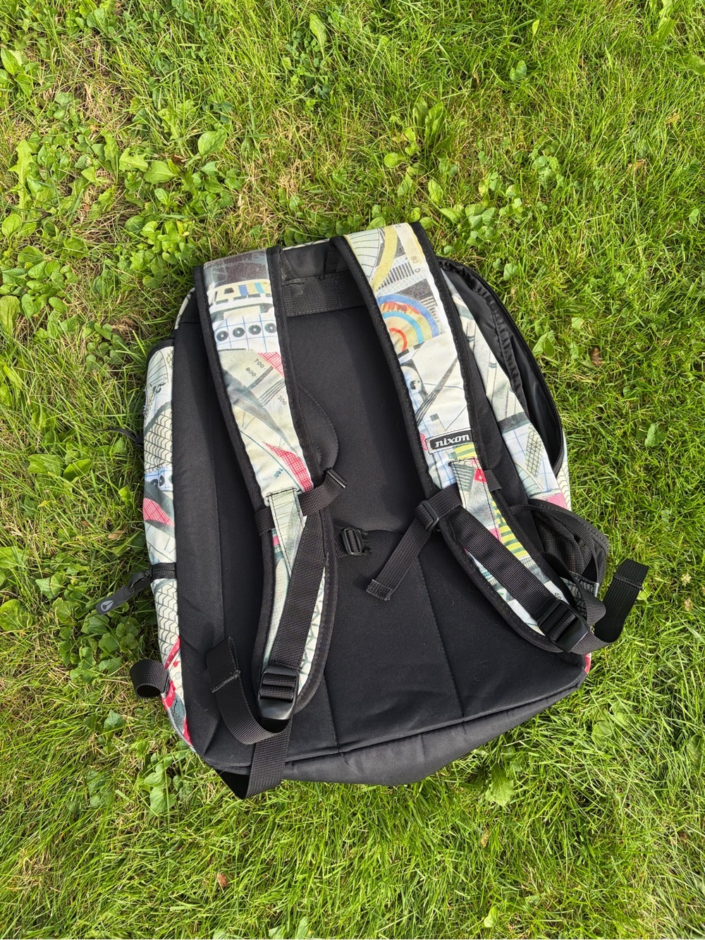 Multicolor Patterned Men's Backpack - Black Trim - Picture 2 of 6